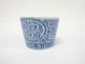 古伊万里　染付　蛸唐草　蕎麦猪口